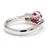 Metal Gia Certified 2 Carat Pigeon Blood Burma Ruby Platinum Ring, Size 6.25 For Sale - Image 7 of 12