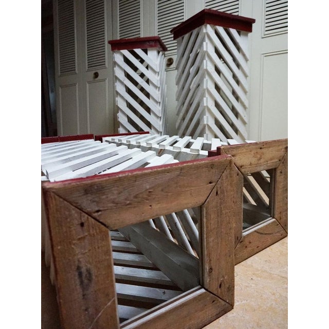 Vintage Wooden Columns, 1950s, Set of 4 For Sale - Image 15 of 17