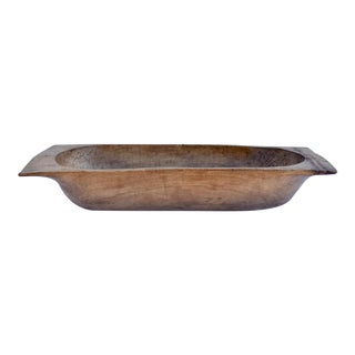 Hand-Hewn Fruitwood Trog or Dough Bowl, Circa 1930 For Sale