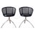Black Pair Rizzatto Alias 901 Young Lady Chair W/ Black Seat & Cane Aluminum Frame-2pc (4 Avail.) For Sale - Image 8 of 16