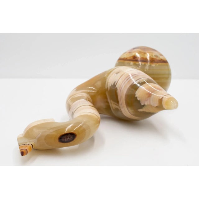 Vintage Onyx Crested Swan Sculpture For Sale - Image 10 of 13