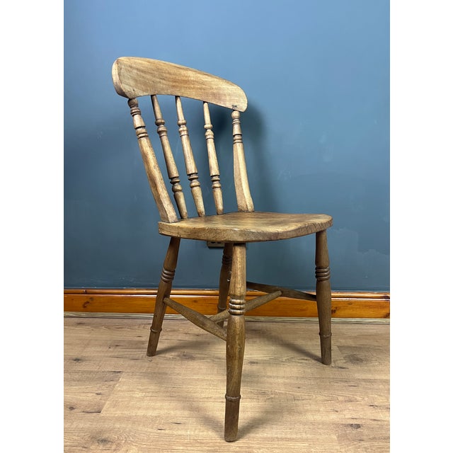 Antique Victorian Windsor Stickback Spindle Kitchen Chair, 1890s For Sale - Image 12 of 18