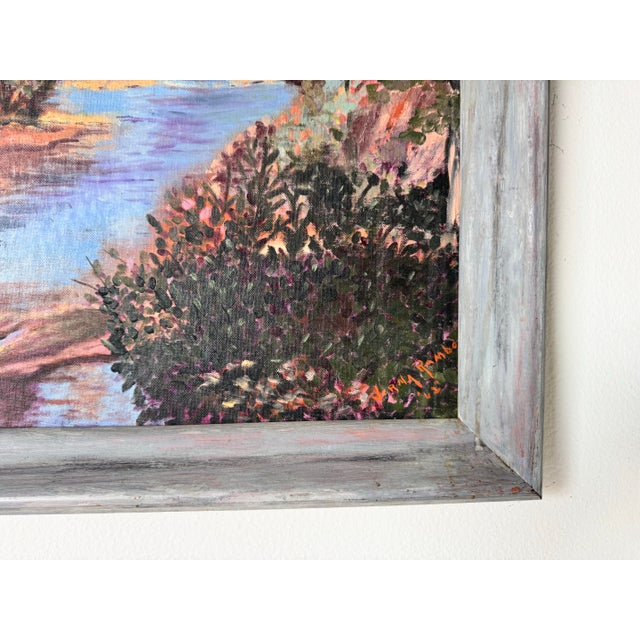 1962 Verna C. Rambo " October in Georgia " Fall River Landscape Oil Painting, Framed For Sale In Miami - Image 6 of 12