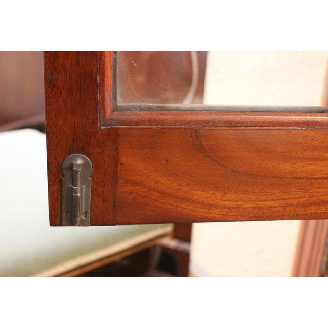 Brown Circa 1901-1914 Edwardian Period English Bookcase Cabinet on Stand For Sale - Image 8 of 10