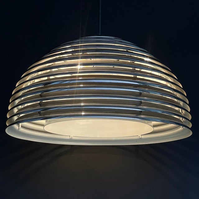Saturno Chrome Pendant Light by Kazuo Motozawa for Staff, 1970s For Sale - Image 6 of 10