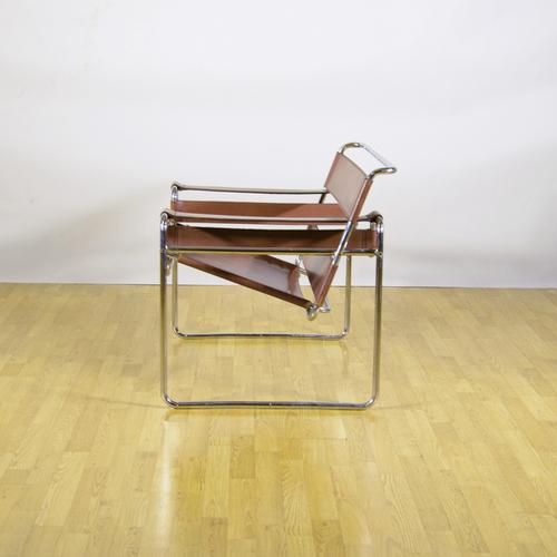 Marcel Breuer Model B3 Wassily Chair in Cognac Leather by M. Breuer for Knoll, 1940s For Sale - Image 4 of 18