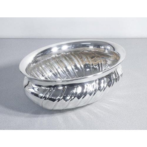 Silver-plated metal centerpiece vase. Olri, rino greggio argenterie. 20th century. Period 20th century. Brand olri, rino...