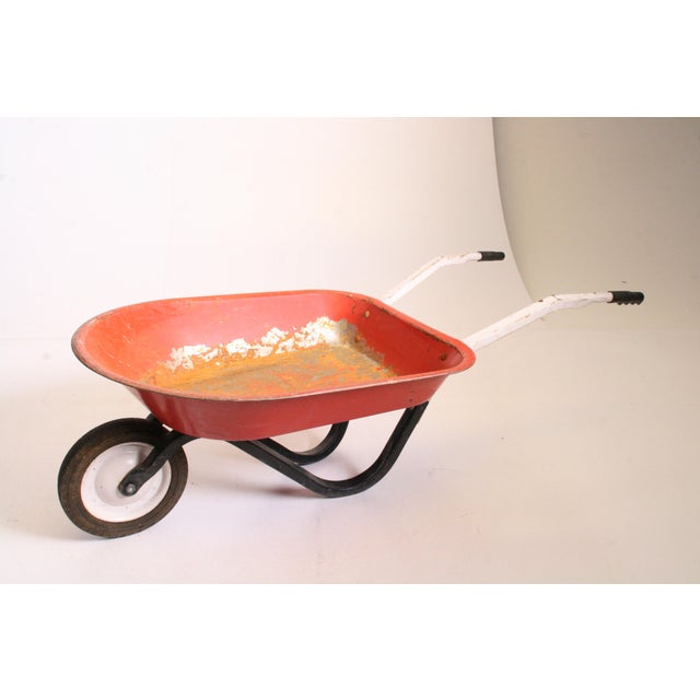 Vintage Rustic Metal Child's Red Wheelbarrow Chairish