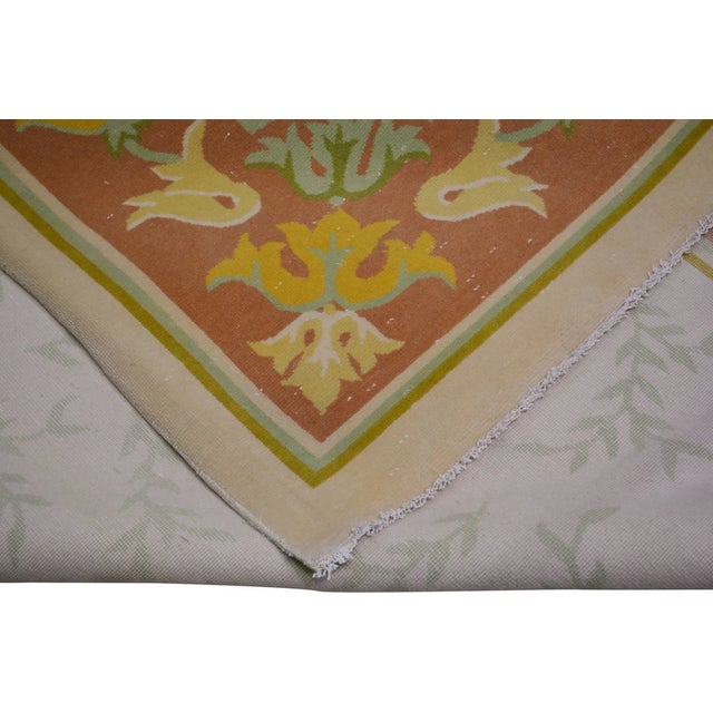 Vintage Chinese Art Deco Hand Knotted Wool Rug, 9'8'' X 10'3'' For Sale In New York - Image 6 of 6
