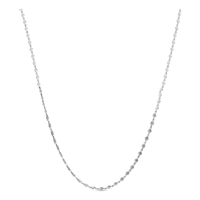 Sterling Silver 3/8 Cttw Diamond Marquise Station Necklace For Sale