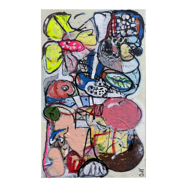 Scott Harper Mixed Media Painting titled “Hatching from the seed of your mind” 2024 For Sale