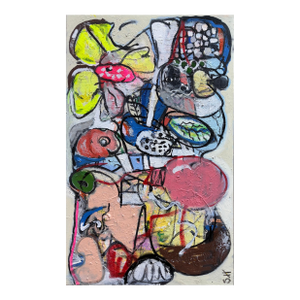 Scott Harper Mixed Media Painting titled “Hatching from the seed of your mind” 2024