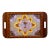 Mid-Century Inlaid Wood and Butterfly Wing Tray, Brazil 1950s For Sale