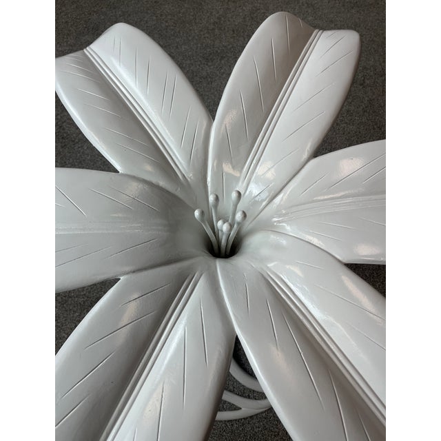 Mid-Century Modern Rare Mid Century Patio Attributed to Arthur Court Rare Lily Aluminum Table and Chairs For Sale - Image 3 of 15