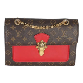 Cherry Monogram Canvas Victoire Chain Bag For Sale
