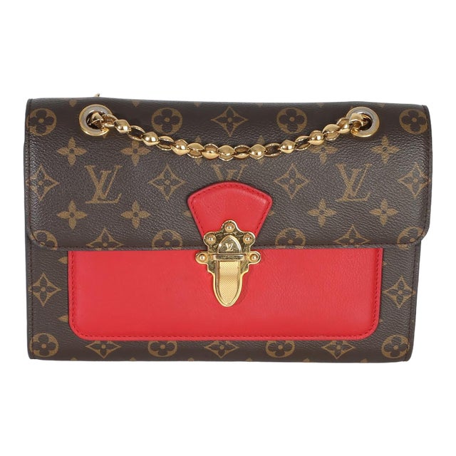 Cherry Monogram Canvas Victoire Chain Bag For Sale