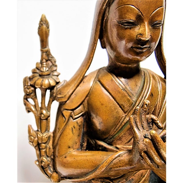 18th Century Buddha Priest in Bronze, Nepal For Sale - Image 11 of 14