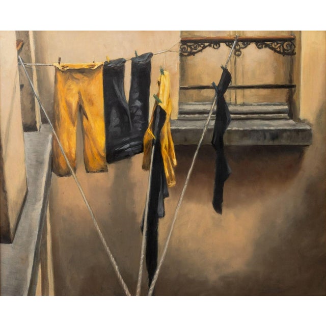 Debra Goertz (American, XX-XXI), "Wash Day", Oil on Canvas, 2002, with two Christie's labels and gallery label verso,...