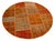 2020s The Orange Way Turkish Round Rug Hand Knotted Handstitched Living Room Entry Decor - 5' Diameter For Sale - Image 5 of 11