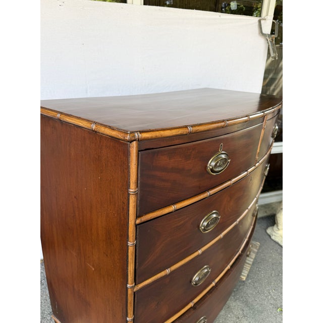 19th Century English Bowfront Chest of Drawers For Sale - Image 11 of 14