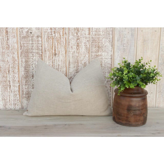 Textile Sahi Antique Indian Folk Lumbar Pillow For Sale - Image 7 of 10