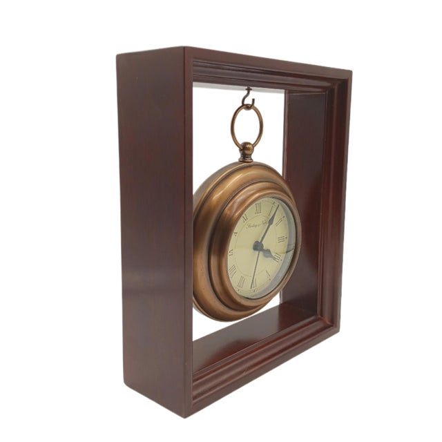 Vintage Sterling & Noble Pocket Watch Clock For Sale - Image 4 of 5