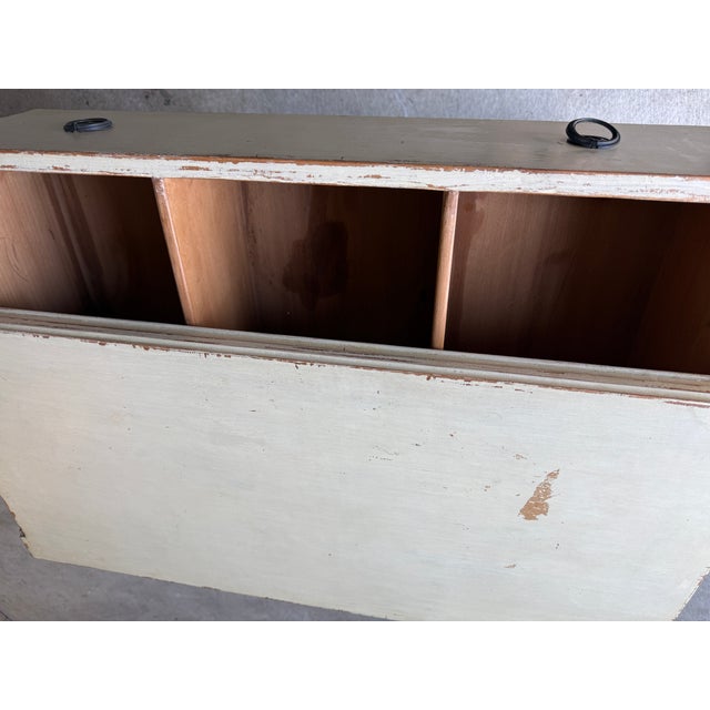 Gustavian or Swedish Creme Painted Distressed Dresser Console Table Circa 1920s For Sale - Image 10 of 11