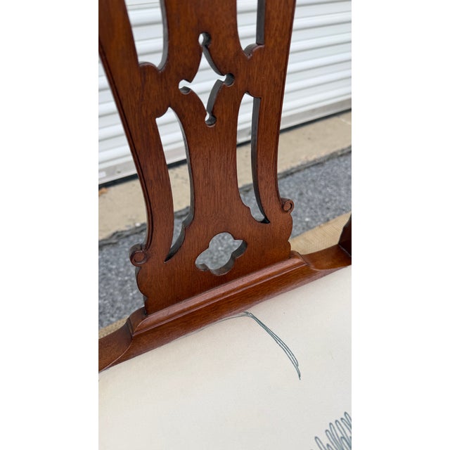 Wood A Antique English Mahogany Gothic Georgian Side Chair, 18th Century For Sale - Image 7 of 12