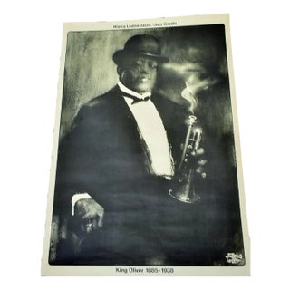 King Oliver Jazz Poster from Swierzy, 1900s For Sale