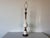 1960’s Italian Mid-Century Modern Walnut and White Marble Table Lamp With Brass Base For Sale - Image 12 of 12