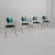 Italian postomodern Jessica chairs by Studio DL for Zerodisegno, 1990s Set of four chairs model Jessica in silver painted...