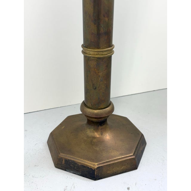 1970s Hollywood Regency Bamboo Brass Wine/Champagne Bucket on Stand For Sale - Image 9 of 10