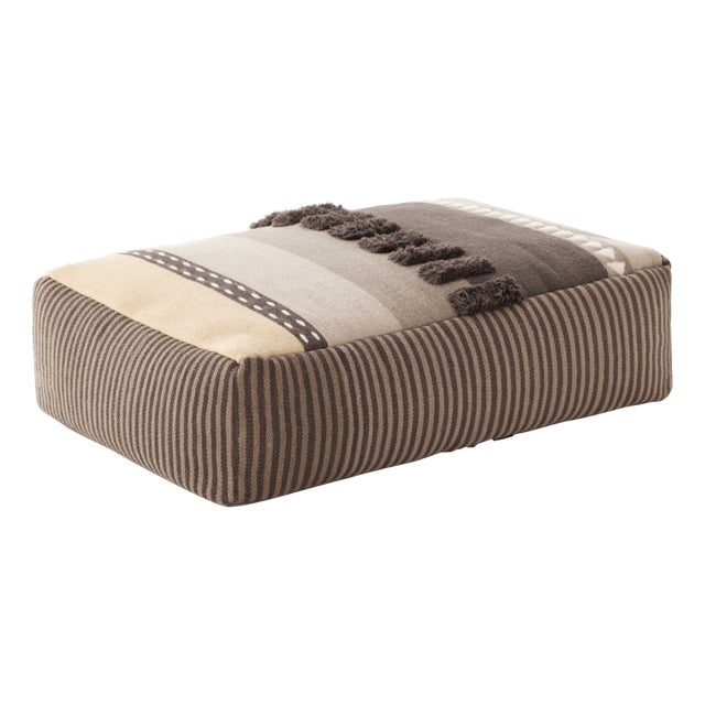 Neutral Alexandra Pouf by Sandra Figuerola For Sale