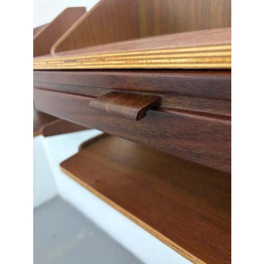 Wood Danish Teak Nightstands in Hans J. Wegner Style, Mid-Century 1958, Pair For Sale - Image 7 of 17