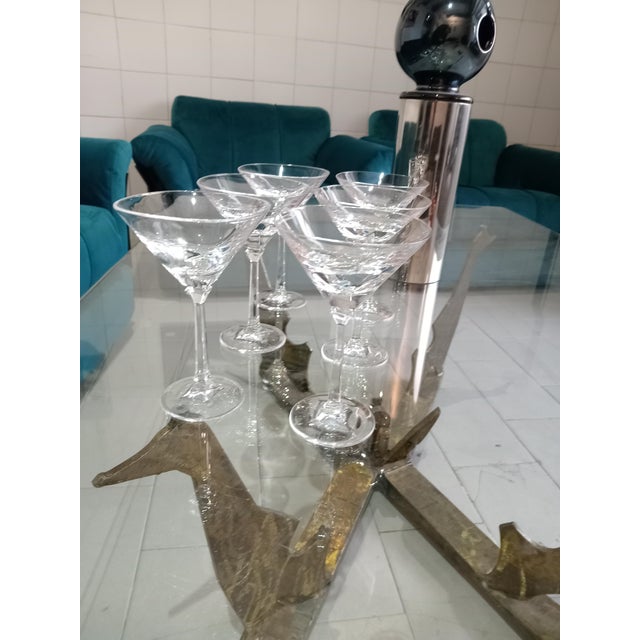 1980s Censo Crystal Martini Glasses, 1980s, Set of 6 For Sale - Image 5 of 5
