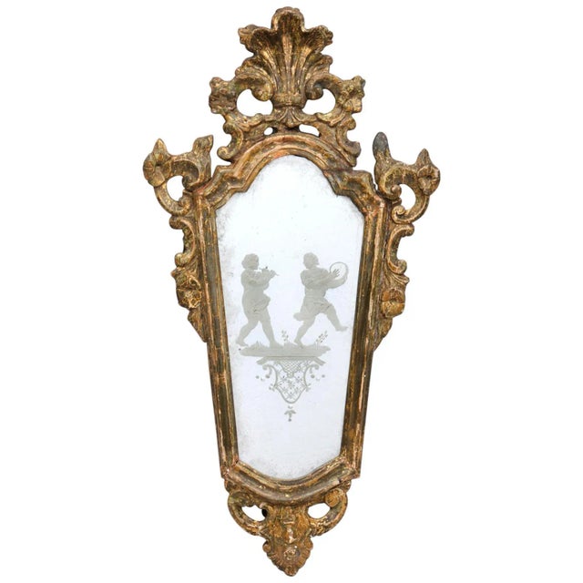Wood Venetian Giltwood Mirror, 18th Century For Sale - Image 7 of 7