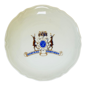 Porcelain Château D’Artigny Vide-Poche, Blue & Gilt, France, Circa 1960