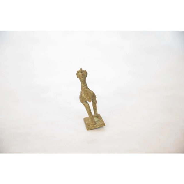 : Vintage handmade oxidized bronze crowned stork. Circa mid 20th century and possibly older, this piece has such...