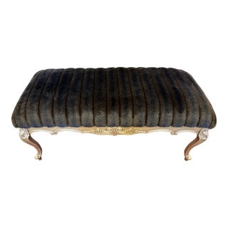 Faux Fur Mink Bench Window Seat For Sale