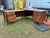 Chocolate Vintage Mid Century Modern Walnut Corner Desk For Sale - Image 8 of 12