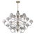 Italian chandelier with twenty five white opaline glass globes held by champagne colored metal structure / Made in Italy...
