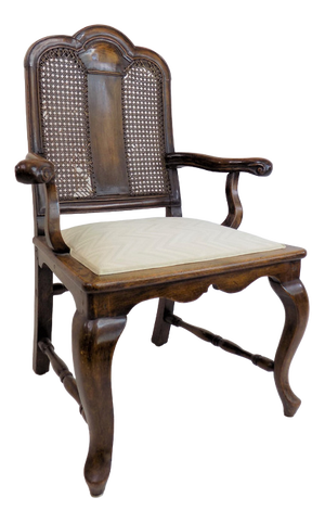 Neo-Bbaroque Wooden Armchair with Viennese Weave