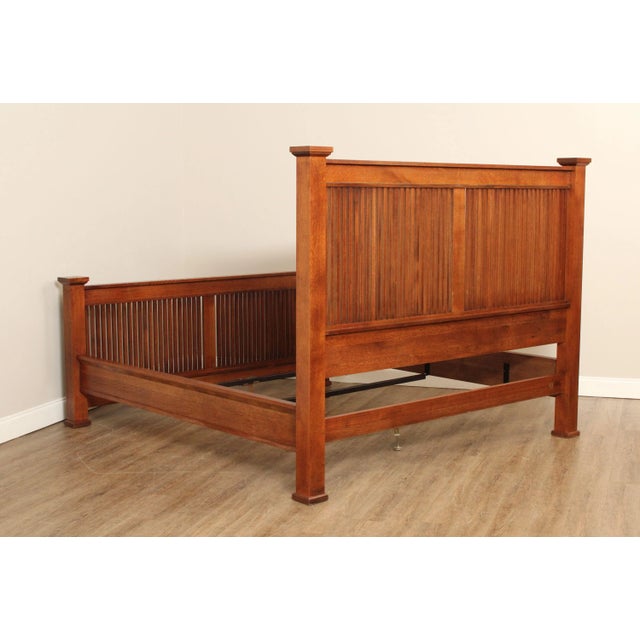 Stickley Mission Collection King Size Oak Prairie Bed For Sale - Image 12 of 12