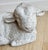 1950s Vintage Cast Stone Recumbent Lamb – 12" Garden Statue or Interior Doorstop For Sale - Image 5 of 7