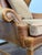 Embossed Cognac Leather Wing Back Chair by Davis and Shaw For Sale - Image 9 of 17