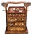 Vintage Chinese Huali Rosewood Inlaid "Magpie & Plum" Tiered Picnic Box With Dragon Handles For Sale