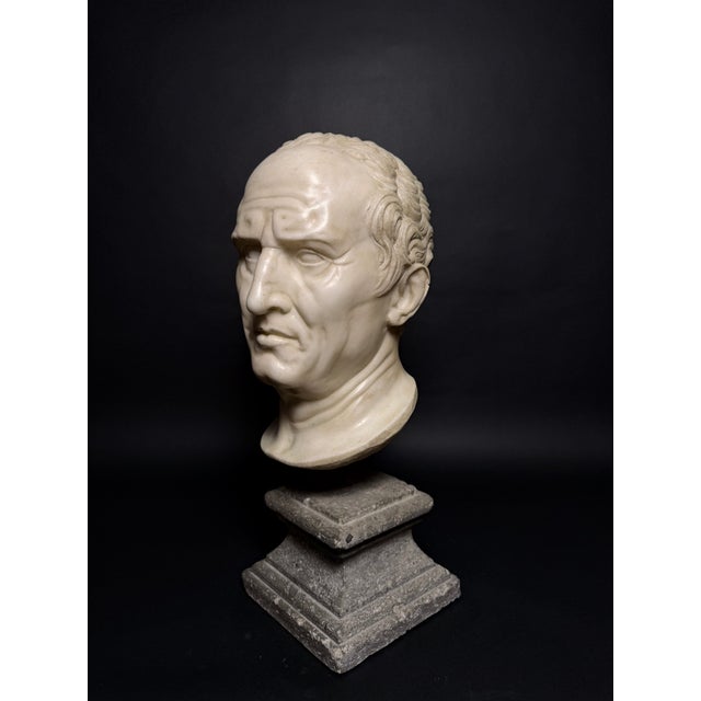 Head of Marcus Tullius Cicero, Late 18th Century, Marble For Sale - Image 6 of 18
