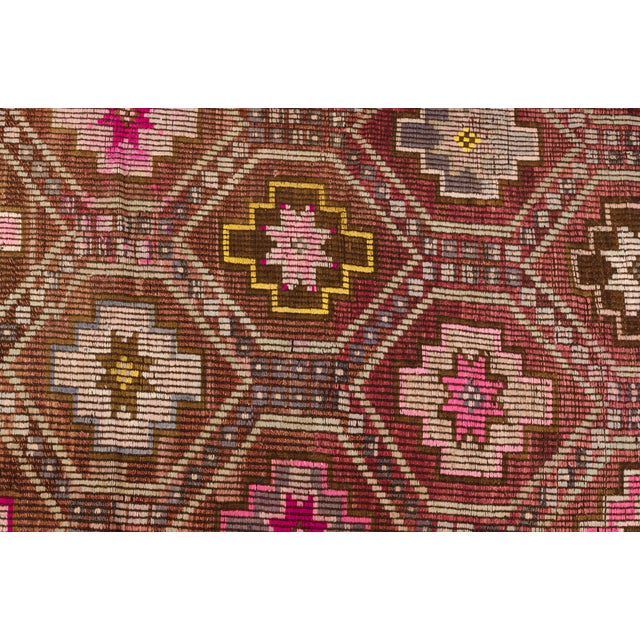 Textile Oversize Wool Tribal Carpet For Sale - Image 7 of 10