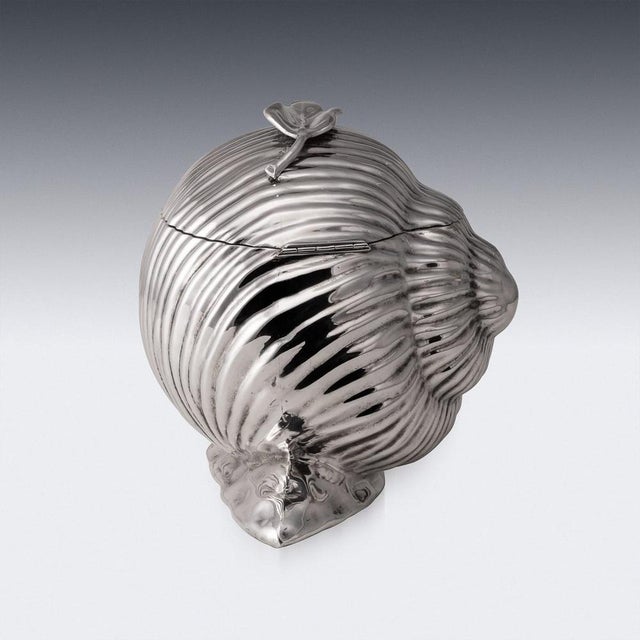 Vintage Silver-Plated Snail Ice Bucket by Teghini, Italy, 1970s For Sale - Image 6 of 18