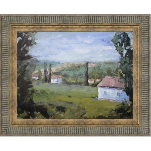 Green The Villa View (Original Impressionist Oil Landscape) For Sale - Image 8 of 12
